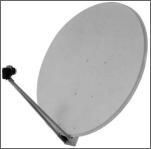 offset satellite antenna is a section of a reflector with oval form. the antenna surface is not